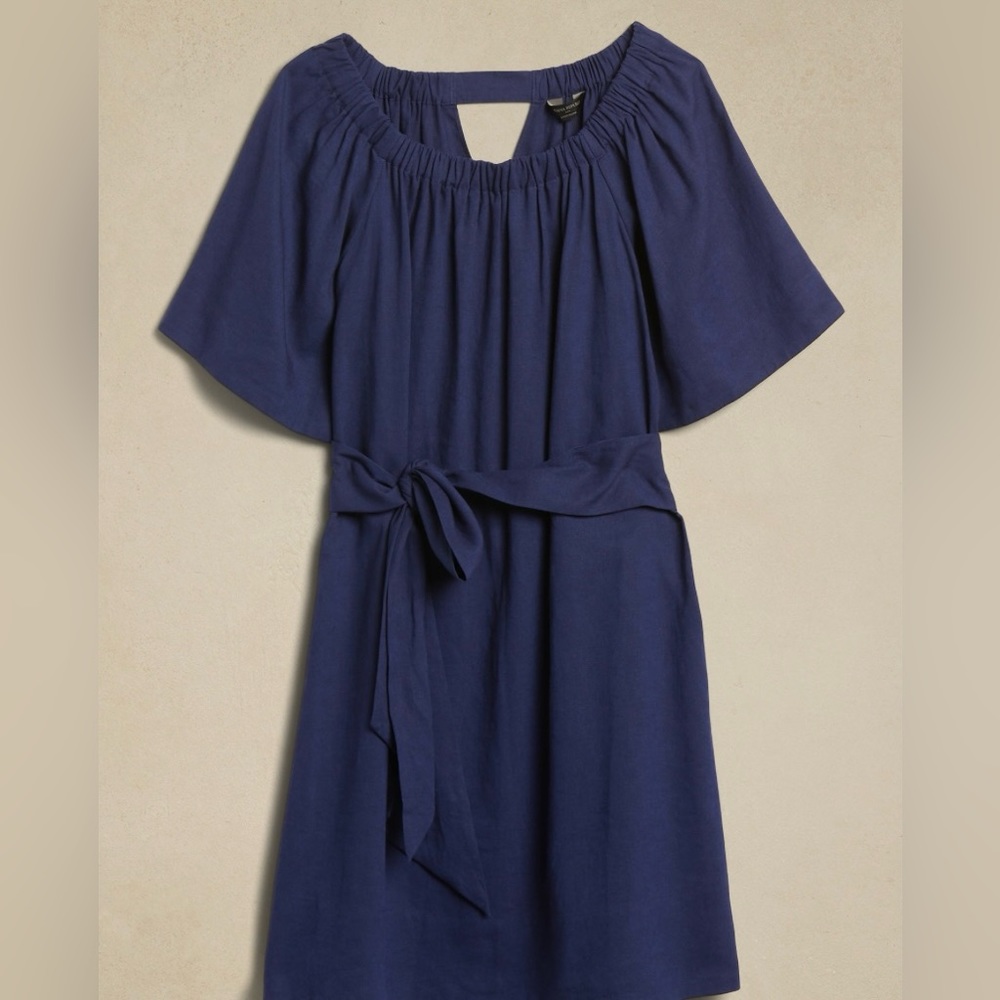 Linen blend dress